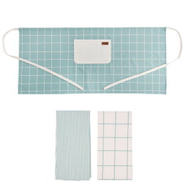 Vinthera Set de Delantal y 2 Paños de Cocina OKAPI Beige