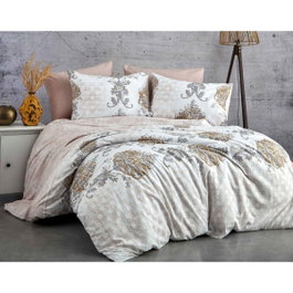 Aucune Juego de cama Marrón 100% algodón reforzado con funda nórdica y 2 fundas de almohada