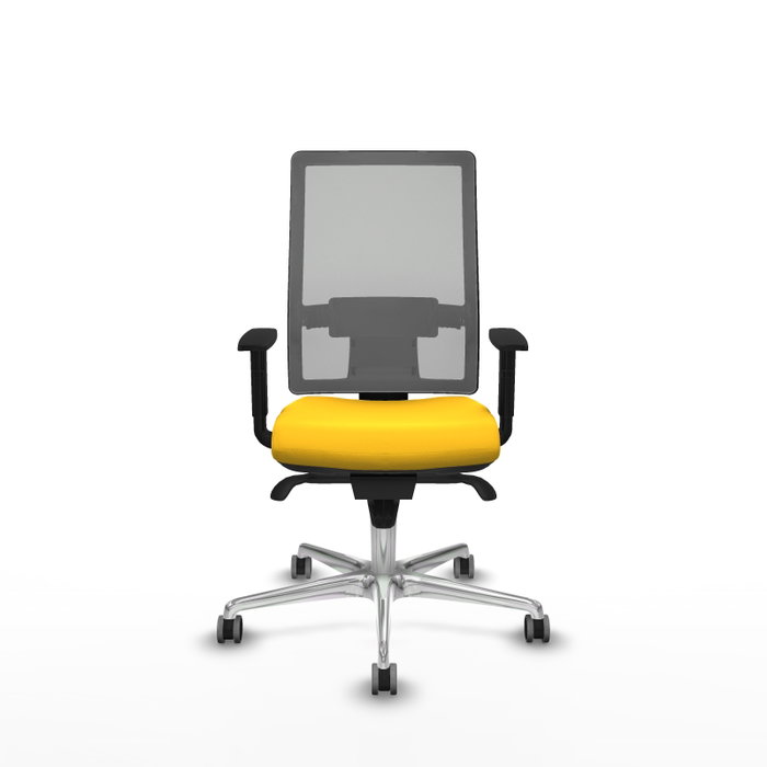PIQUERAS Y CRESPO Silla de oficina Horna con mecanismo Sincro, Amarillo y Gris PIQUERAS Y CRESPO Silla de oficina Horna con mecanismo Sincro, Amarillo y Gris