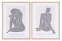 DKD Home Decor Cuadro Lienzo Mujer Enmarcado 45x60 cm (Surtido de 2)