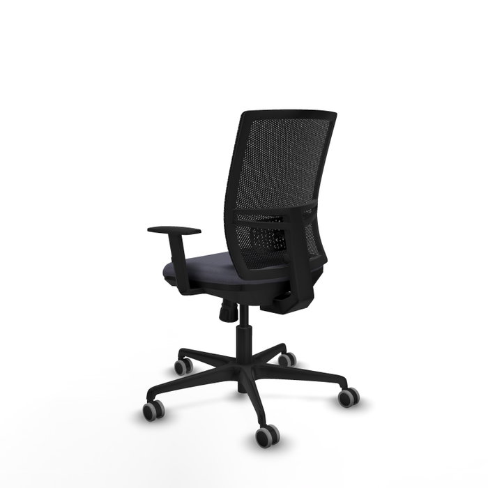 PIQUERAS Y CRESPO Silla de oficina Yunquera con mecanismo Sincro, Gris oscuro y Negro