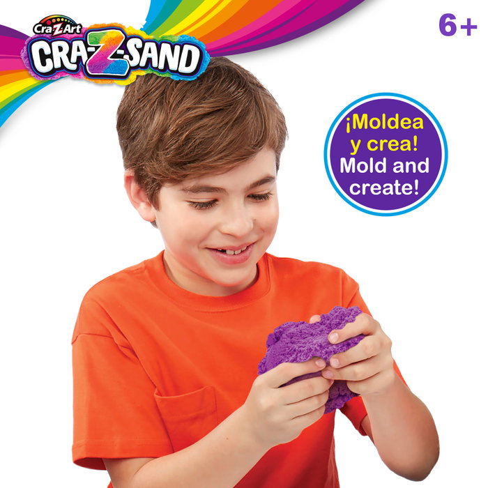 Cra-Z-Sand Juego de arena mágica moldeable Aventuras bajo el mar con 5 moldes y cofre