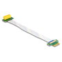 DeLOCK Tarjeta Riser PCI Express x1 con cable FPC de 15 cm, 90°