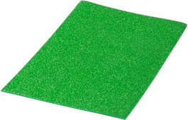 PRYSE Goma EVA con Purpurina Biodegradable Verde 40x60 cm (Pack de 10)