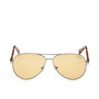 Guess Gafas Gafas de Sol Aviador GU8279 08E Unisex Montura Plateada Cristales Marrón 140 mm