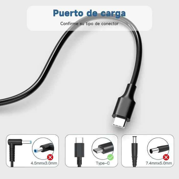 Generico Cargador compatible 90W USB tipo C para Dell/HP/Asus/Lenovo