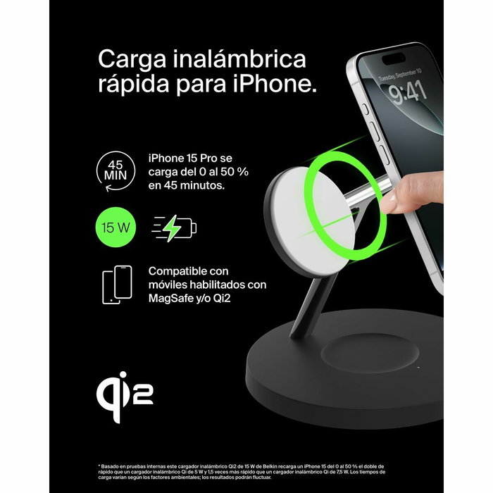Belkin BoostCharge Pro WIZ032KQBK Negro