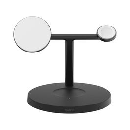 Belkin BoostCharge Pro WIZ032KQBK - Base de Carga Inalámbrica 3 en 1 MagSafe con Qi2 para iPhone, Apple Watch y AirPods