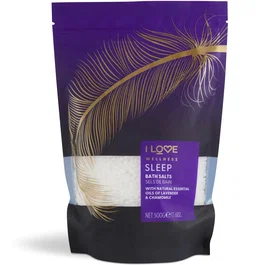 I Love Wellness Sleep Sal de baño con Aceites Esenciales, 500 g