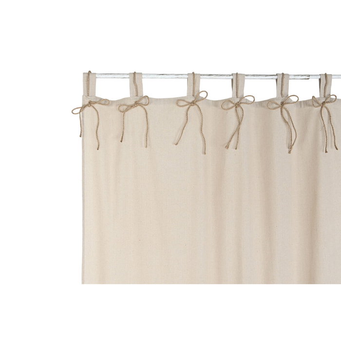 DKD Home Decor Cortina de Algodón 140x260 cm con Trabillas y Lazos