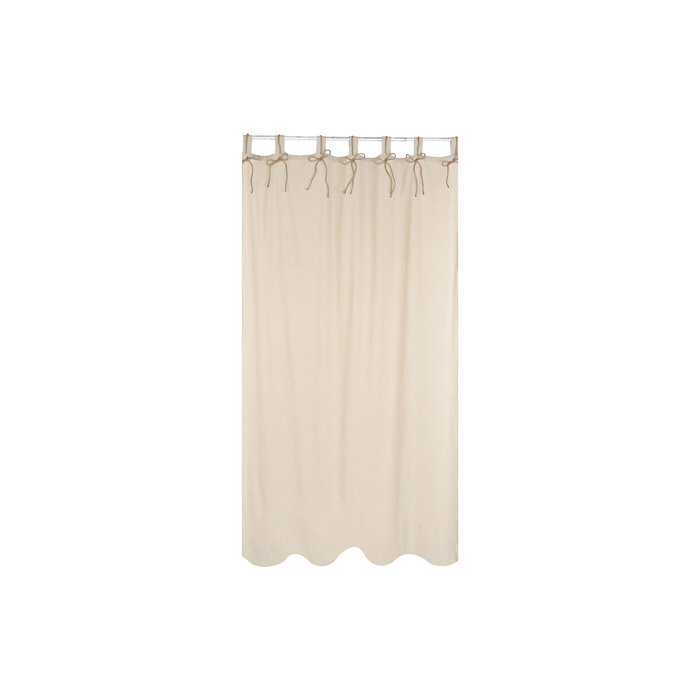 DKD Home Decor Cortina de Algodón 140x260 cm con Trabillas y Lazos