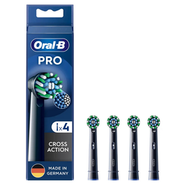 Oral-B Cabezal Recambio Cepillo Eléctrico Sonic CrossAction 4 Unidades, Negro, Ref. 860236