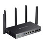 TP-Link Omada DR3650v-4G Router de Sobremesa Gigabit con Wi-Fi 6 AX3000, 4G LTE, DSL, 4 Puertos LAN, 2 USB 3.2, Negro
