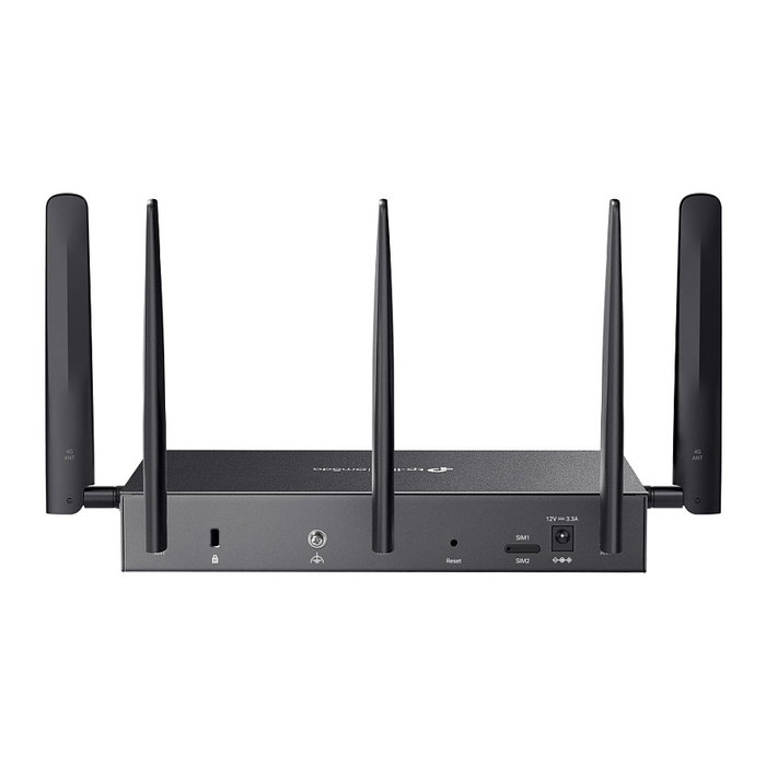 TP-Link Omada DR3650v-4G Router de Sobremesa Gigabit con Wi-Fi 6 AX3000, 4G LTE, DSL, 4 Puertos LAN, 2 USB 3.2, Negro