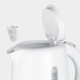 SEVERIN Hervidor eléctrico inalámbrico 1,7 L WK4325, base giratoria 360°, resistencia oculta, fácil limpieza, blanco