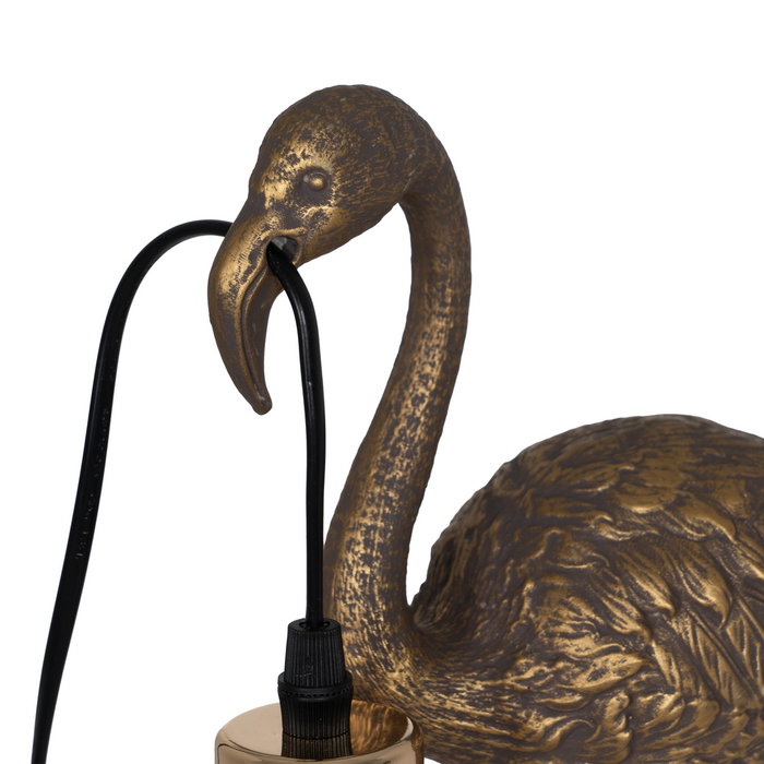 Lámpara Mesa Flamenco Oro Viejo 23 X 11,50 X 39,50 cm
