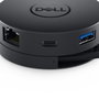 Dell DA300 Adaptador móvil USB-C con HDMI, VGA, DisplayPort y RJ-45, Negro