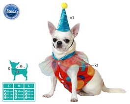 Disfraz para Perro Payaso Rojo Talla M