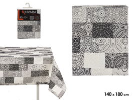 Kinvara Mantel Loneta Antimanchas 140x180 cm Gris Azulejo (Set de 6)