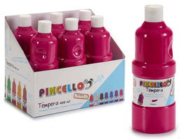 Pincello Bote Pintura Tempera 400 ml Magenta 6.5 x 18 x 6.5 cm (Set de 24)