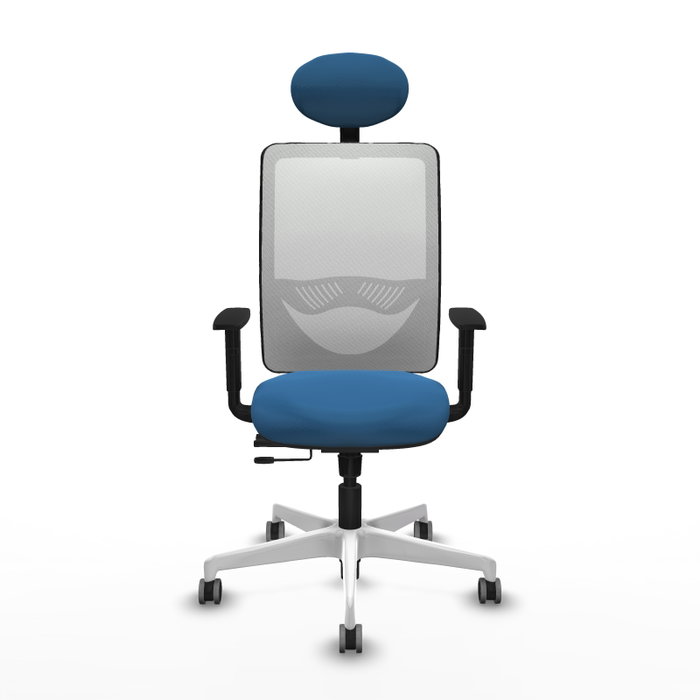 PIQUERAS Y CRESPO Silla de oficina Zulema con mecanismo Sincro/Traslack, Azul claro y Blanco PIQUERAS Y CRESPO Silla de oficina Zulema con mecanismo Sincro/Traslack, Azul claro y Blanco