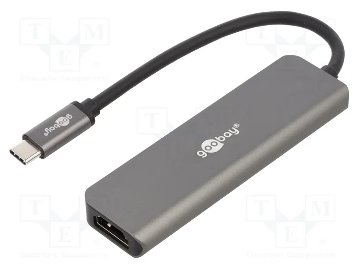 GOOBAY Hub USB 3.2 de 6 puertos en aluminio gris GOOBAY Hub USB 3.2 de 6 puertos en aluminio gris