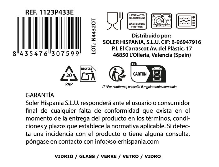 La Mediterranea Copa de Cóctel Phasai Nossa 200 ml (Pack de 24 unidades) La Mediterranea Copa de Cóctel Phasai Nossa 200 ml (Pack de 24 unidades)