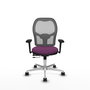 PIQUERAS Y CRESPO Silla de oficina Jorquera con mecanismo Sincro/Traslack, Morado y Gris