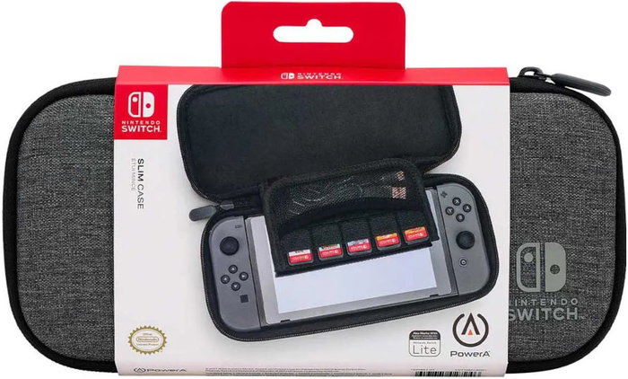 Power A Estuche Protector Compacto Charcoal para Nintendo Switch, OLED y Lite