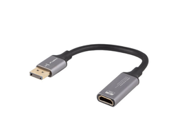 LANBERG AD-DP-HD-04 Adaptador de Cable de Video DisplayPort a HDMI 0,2 m Plata, Negro