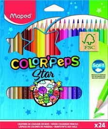 Maped Color Peps Estuche de 24 Lápices de Colores Triangulares