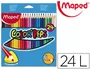 Maped Lápices de Colores Triangulares Caja de 24 Unidades Colores Surtidos