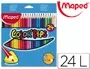 Maped Lápices de Colores Triangulares Caja de 24 Unidades Colores Surtidos