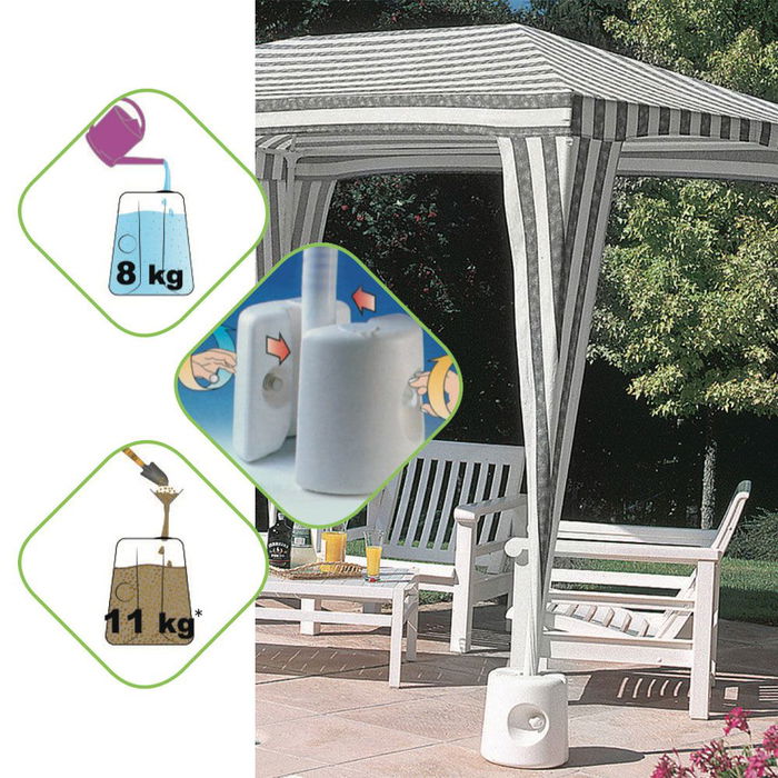 Eda Soporte para Carpa Rellenable 8 Litros Ø24 x 25,5 cm Ajustable