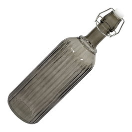 Home Deco Factory Botella de Vidrio 1 L Gris Colección Lounge Lounge