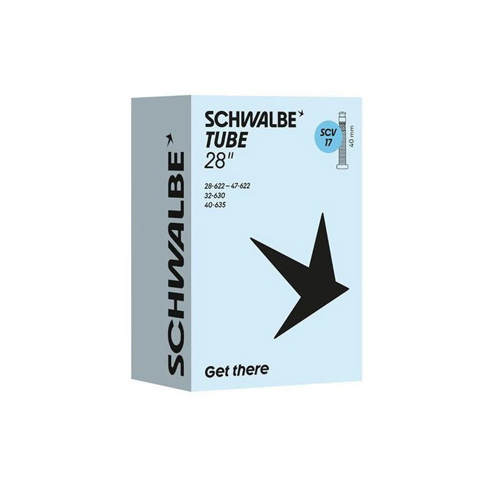 Schwalbe Cámara de aire nº 17 Butilo 28" 700C SCV 40mm para Tour City Trekking Schwalbe Cámara de aire nº 17 Butilo 28" 700C SCV 40mm para Tour City Trekking