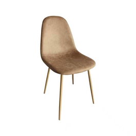 DKD Home Decor Silla de PU y Hierro Marrón Claro