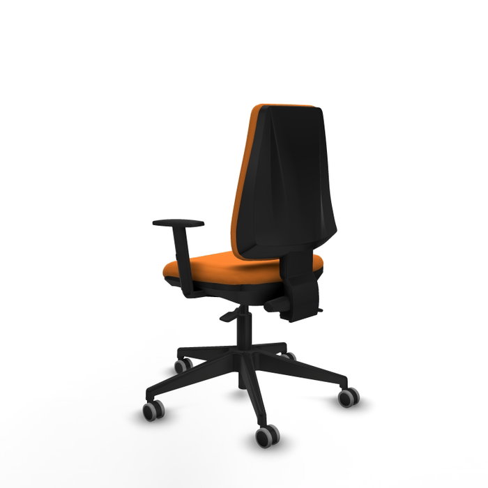 PIQUERAS Y CRESPO Silla de oficina Elche, mecanismo Asincro, Similpiel Naranja