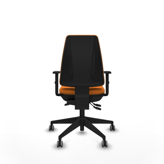 PIQUERAS Y CRESPO Silla de oficina Elche, mecanismo Asincro, Similpiel Naranja
