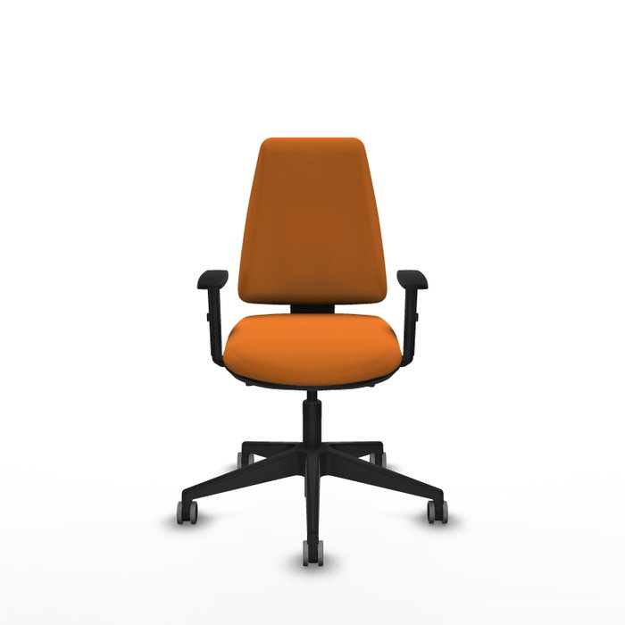 PIQUERAS Y CRESPO Silla de oficina Elche, mecanismo Asincro, Similpiel Naranja