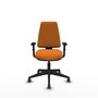 PIQUERAS Y CRESPO Silla de oficina Elche, mecanismo Asincro, Similpiel Naranja