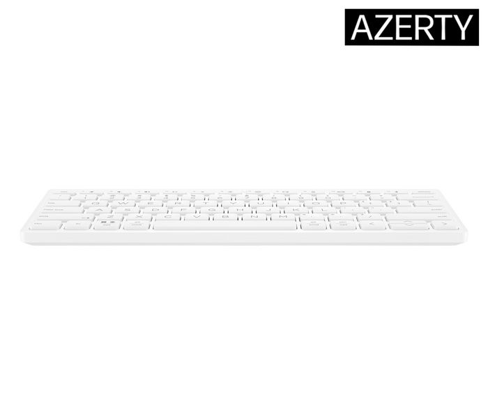 HP Teclado Compacto Inalámbrico Multi-Dispositivo Blanco para Escritorio, Portátil, Tablet o Teléfono