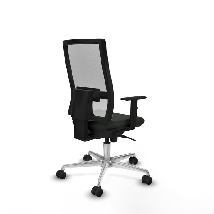 PIQUERAS Y CRESPO Silla de oficina Horna con mecanismo Sincro, Negro y Blanco