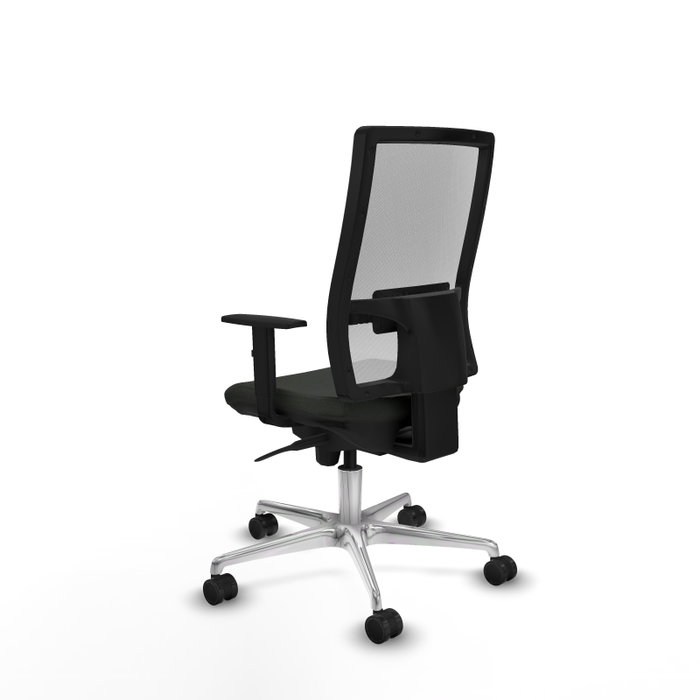 PIQUERAS Y CRESPO Silla de oficina Horna con mecanismo Sincro, Negro y Blanco
