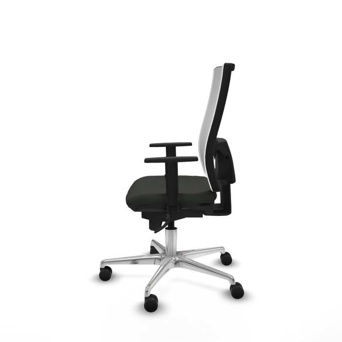 PIQUERAS Y CRESPO Silla de oficina Horna con mecanismo Sincro, Negro y Blanco