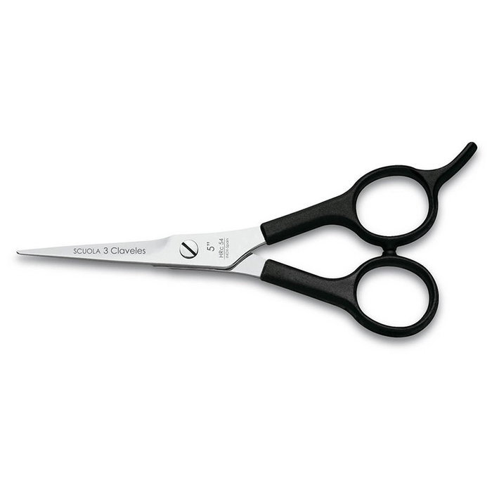 Tres Claveles Tijera de Peluquería Scuola 5" Negra Microdentada Acero Inoxidable con Apoyadedos Tres Claveles Tijera de Peluquería Scuola 5" Negra Microdentada Acero Inoxidable con Apoyadedos