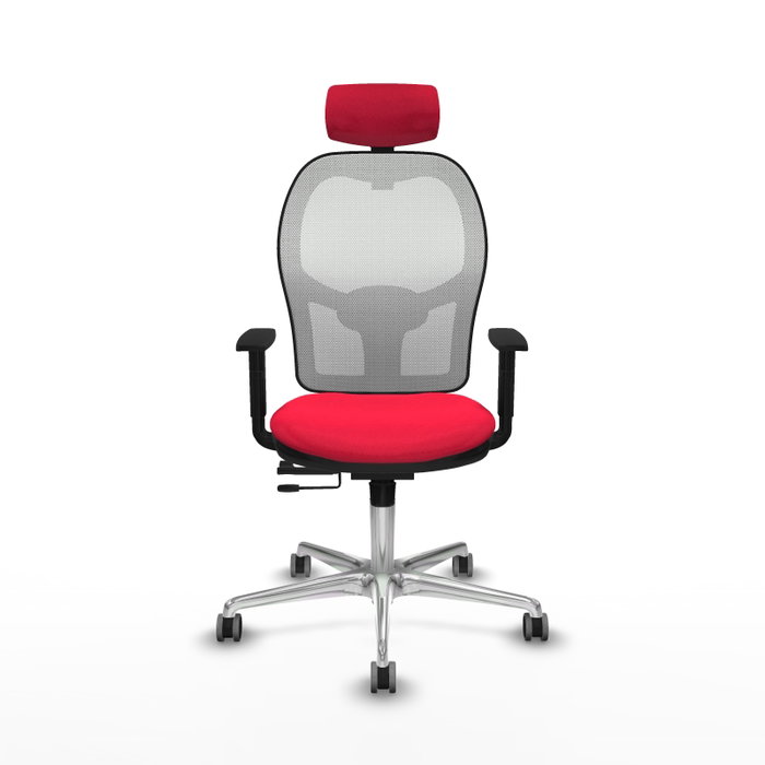PIQUERAS Y CRESPO Silla de oficina Jorquera con mecanismo Sincro/Traslack, Rojo y Blanco