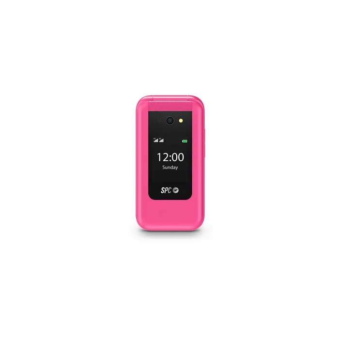 SPC WILD Teléfono Móvil Básico 4G sin Internet, Pantalla 2.8", Juego Snake, Radio FM, Linterna, Cámara, Batería Larga Duración, Color Rosa, Diseño Tipo Concha