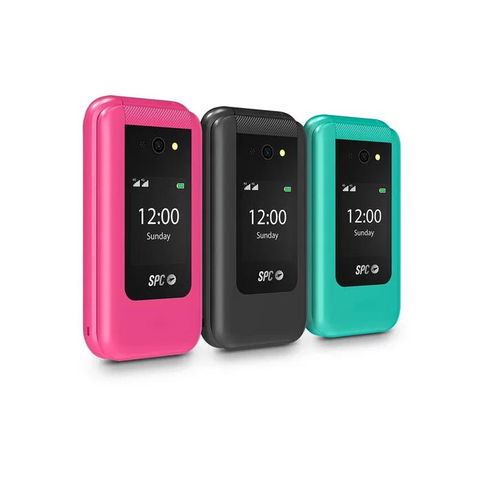 SPC WILD Teléfono Móvil Básico 4G sin Internet, Pantalla 2.8", Juego Snake, Radio FM, Linterna, Cámara, Batería Larga Duración, Color Rosa, Diseño Tipo Concha