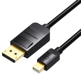Vention Cable adaptador Mini DisplayPort a DisplayPort 1.2, 4K 60Hz, 3 metros, Macho a Macho, Negro